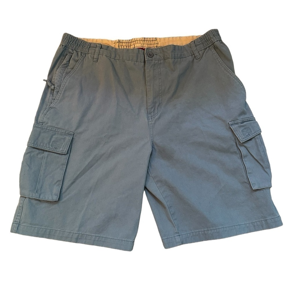 Tri-waist comfort systems Men’s blue cargo shorts waist 42 100% cotton blue
